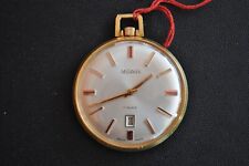 Orologio MONVIS Meccanico PLACCATO ORO G10 17 Rubini NUOVO Orologio da Tasca  