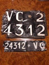  TARGA AUTO D’EPOCA COMPLETA VERCELLI IN METALLO ! 