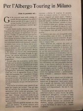 Articolo di stampa con foto e progetti d'epoca Albergo in Milano 1924 11 pagine