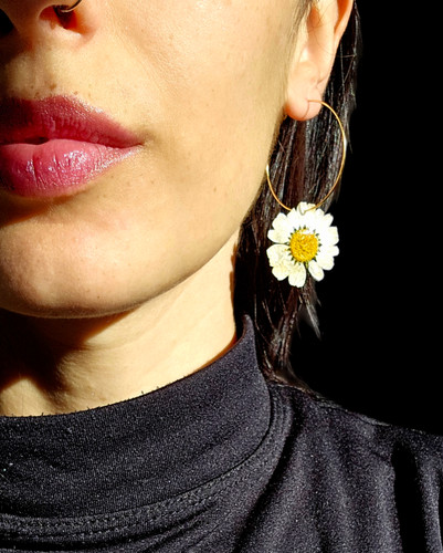 Orecchini anello dorati - , con