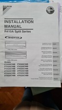INSTALLATION MANUAL R410A Split Series DAIKIN FTXS20CVMB