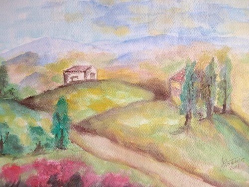 Dipinto acquerello paesaggi - ad,