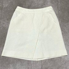 CHANEL Logo COCO MARKMini gonna corta donna taglia 38 bianco sporco originale