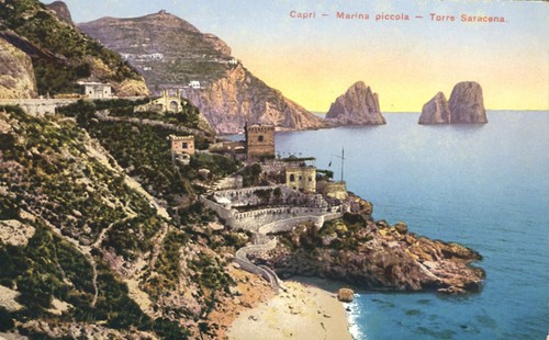 Veduta aerea capri marina - aerea,