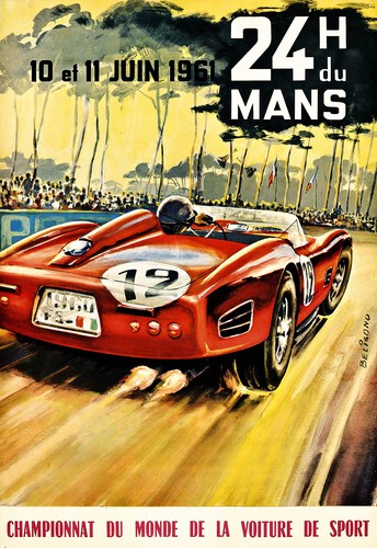 Stampa poster 24h - mans, 1961
