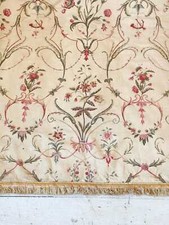 106x48 1890 French Stupendous curtain drape textile country cottage shabby chat