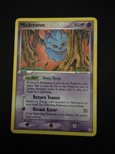 Carta pokemon misdreavus - carta,