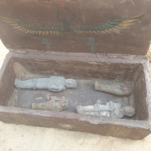 Rara antica scatola ushabti - scatola, in