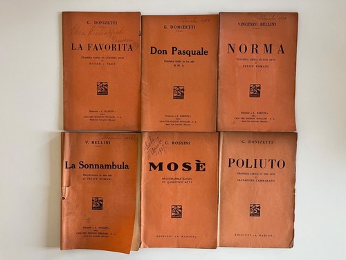 Lotto libretti opera anni - libretti,