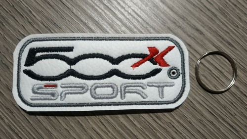 Portachiavi ricamato fiat 500x - ricamato,