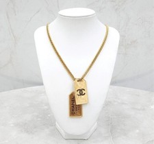 CHANEL Number Chain Metal Gold Necklace AB3098 140784146