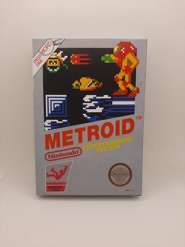 Nes metroid box cover only - -,