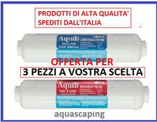 3 cartuccia in linea 2x10" carbone o sedimenti - osmosi inversa acquario 