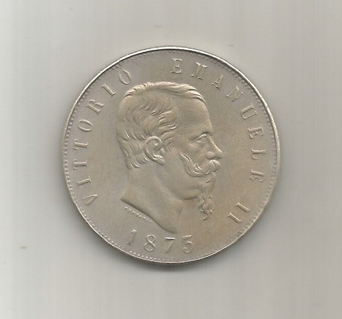 Regno italia 1873r - d'italia,, 5