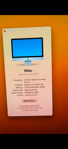 2017 imac retina a1419 - 27", 5k