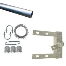 Kit staffa filo cavo per fissaggio camino 6" tetto aereo 3' 5 piedi palo ariel