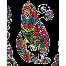 Pappagallo Colorvelvet. Disegno in velluto da colorare grande 47*35 Co