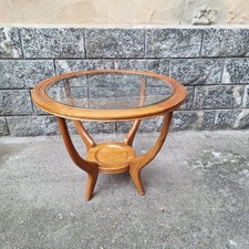 Modernariato - Tavolino Anni 50 60 In Stile Buffa - Vetro Serigrafato