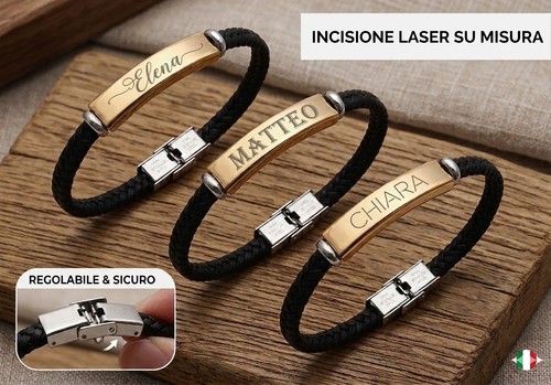 Bracciale personalizzato uomo - personalizzato,