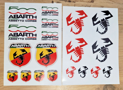 Fiat 500 abarth - abarth, decalcomanie