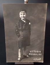 RARA CARTOLINA FOTOGRAFICA VITTORIO MUSSOLINI ONB FASCISMO PNF BALILLA FASCISTA