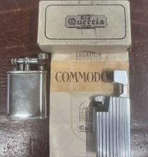 Accendino Vintage Quercia Commodore Baby Insieme Altro Accendino Vintage