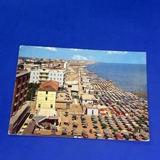 VILLA MARINA PANORAMA DELLA SPIAGGIA VIAGGIATA CARTOLINA VINTAGE