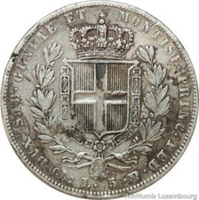 D9410 Rare Italy 5 Lire Carlo