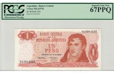 ARGENTINA 1 Peso 1974 PICK#