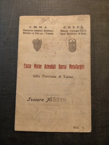 Tessera ventennio pnf - tessera,