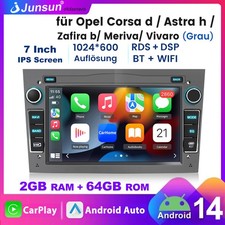 Autoradio 2+64G Android 14 Navi RDS per Opel Astra H Corsa C D Meriva A Zafira B