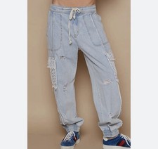 POL Denim Cargo Joggers Donna