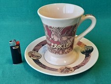 TAZZA + PIATTO ANTICA CIOCCOLATERIA ERACLEA CIOCCOLATA IN PORCELLANA. AW98