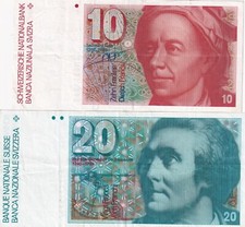 SVIZZERA 10 e 20 FRANCHI (1979-1992)