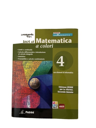 Nuova matematica colori 4 - nuova, a