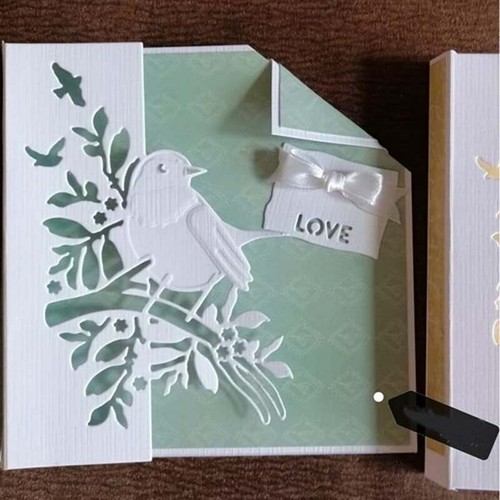 Vogel zweig stencil taglio - vogel,