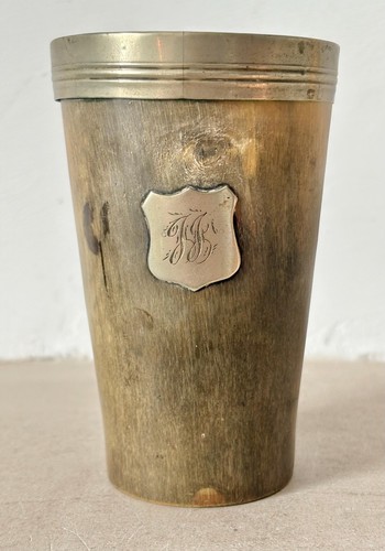 Antique victorian horn - horn, tumbler