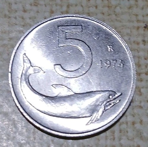 Lire delfino 1974 fdc - 5,