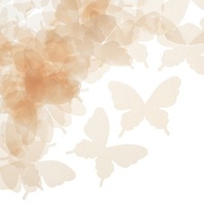 Organza Farfalla Ornamento,20pz Tessuto Farfalle Decorazione,Arancione Chiaro