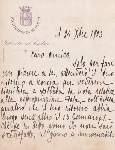 13469 lettera a - 13469-(spoleto),