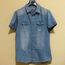 Lure-2 Camicia Maniche Corte Denim Jeans XL Ragazzo Casual Urban Alternative