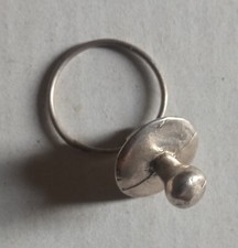 Ciondolo Vintage Argento Massiccio Ciuccio Bambino Miniatura Punzonato - Made in Italy