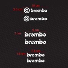 Kit 6 Adesivi Compatibili Brembo Freni Carena Casco in Vinile Prespaziato