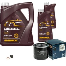 Bosch Filtro Olio 7 L mannol Diesel Tdi 5W-30 per Mazda 6 Kombi 2.2 Mzr-Cd 2.0