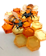 2 Api vetro di Murano con 16 cellette lavorazione a lume