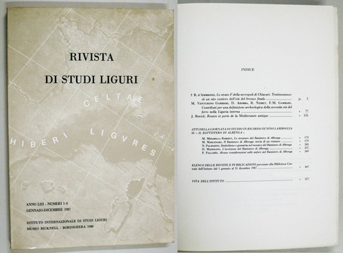 Rivista studi liguri - studi,