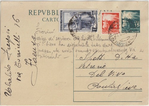 Italia 1951 lavoro - italia, +4l