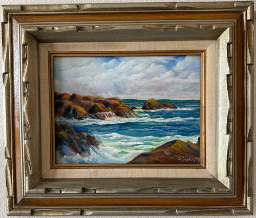 Dipinto olio paesaggio marino