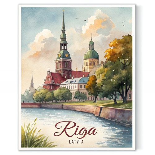 Riga lettonia poster da - poster,