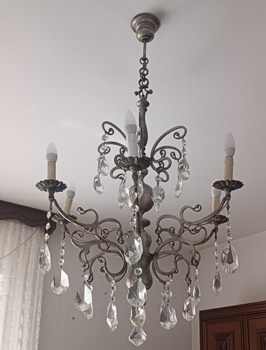 Lampadario gocce cristallo - lampadario,